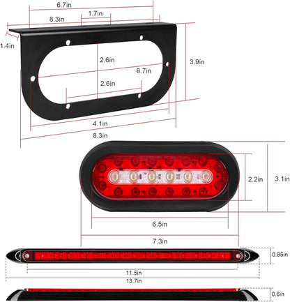 LED Trailer Lights Kit with 6 Inch Oval Tail Lights - photo 2