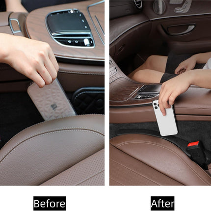 Hiseanllo Car Seat Gap Filler 2 Pack, Universal Fit PU Leather Car Seat Gap Plug to Fill The Gap Between Seat and Console, Car Seat Crevice Blocker Stop Things from Dropping