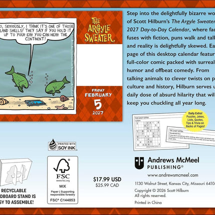 The Argyle Sweater 2027 Day-to-Day Calendar