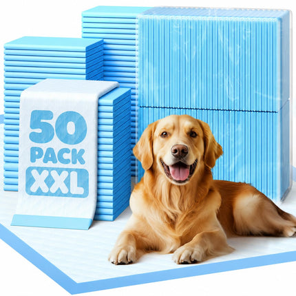 Puppy Pads for Dogs, 34x28 in, 6-Layer Leakproof, 50-Pack