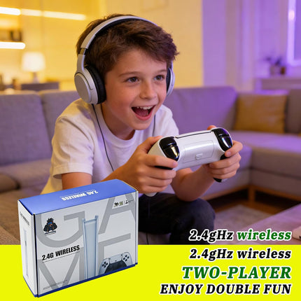 Upgraded Video Game Stick 2026 Retro Gaming Console Built-in 23 Emulators, 20000+ Game System with 4K HDMI Output, Plug & Play Gamestick with 2 Wireless Controllers