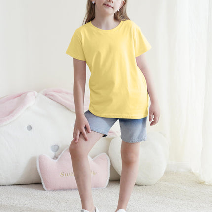 5 Pack Girls Shirts Short Sleeve T-Shirts Cotton Tshirts Tees Kids Clothes