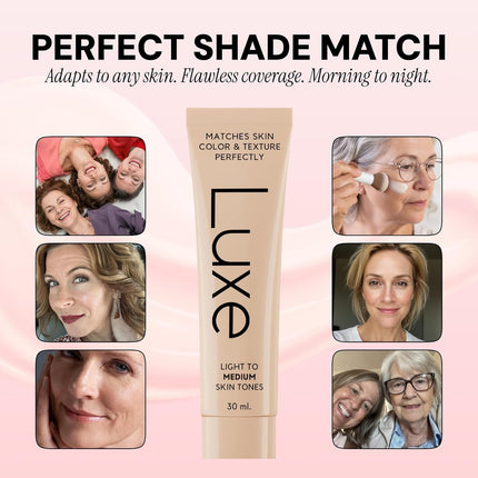 Luxe Color Changing Foundation for Women – Instantly Adapts to Your Skin Tone – Buildable Light-to-Medium Coverage – 12-Hour Wear – Natural Dewy Finish - Light