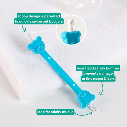 Baby Nose Cleaner & Ear Wax Removal Tool - Safe Booger & Earwax Removal for Newborns, Infants, Toddlers - Dual-Ended - Essential Baby Stuff