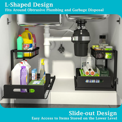 REALINN under sink storage shelf kitchen bathroom use