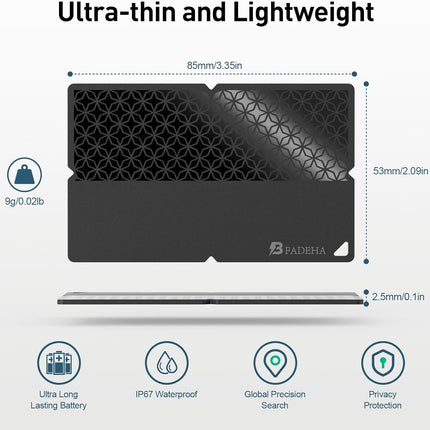 2026 [Apple MFi Certified] (iOS Only) Bluetooth Tracker Smart Card for Apple Find My iPhone Ultra-Thin Wallet GPS Tracker, 5-10 Years Staying Power, Keys Finder & Item Locator for Keys, Bags, Passport