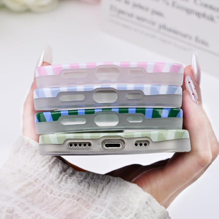 Compatible with iPhone 14 Pro Case,Cute Aesthetic Striped Pattern Cover for Women Girls,Soft TPU Shockproof Protective Stylish Kawaii Case for iPhone 14 Pro 6.1",Pink/Yellow