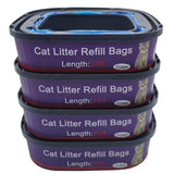 Paquete de 4 bolsas y cartuchos de repuesto para arena de gato compatibles con cubetas Genie Cat Standard, Plus y XL, control de olores