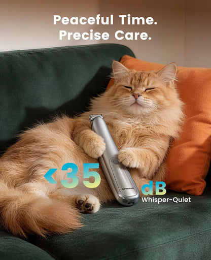 Dog Paw Trimmer, 2-Speed Low-Noise Cordless Pet Grooming Clipper with LED Light - photo 4
