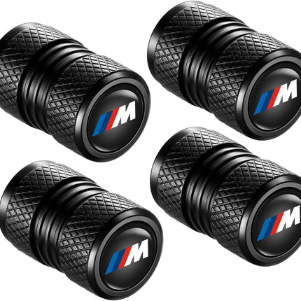 4-Pack Tire Valve Stem Caps for BMW M 3 5 7 X1 X3 M3 M5 X1 X5 X6 Series, Car Decorative Accessories, Aluminum Alloy Valve Stem Caps-M