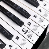 Piano Note Stickers for 37-49-54-61-76-88 Keys, Piano Keyboard Stickers for Learning, Removable Waterproof for Black & White Keys – No Fading, Strong Adhesive, Leaves No Residue(Staff Paper)