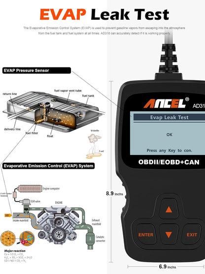 Classic Enhanced Universal OBD II Scanner Engine Fault Code Reader, Black - photo 5