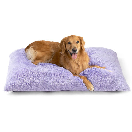 Cama esponjosa para jaula de perro, almohada afelpada extra grande para perro, gris