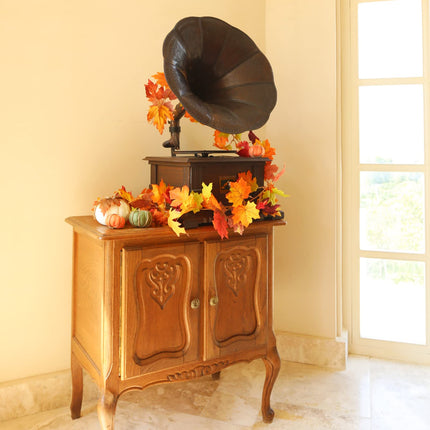 Paquete de 5 guirnaldas de hojas de otoño, decoraciones para el hogar