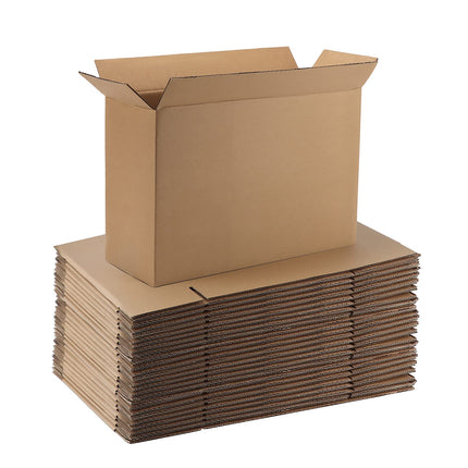 12x12x12 Shipping Boxes 10 Pack, Brown Corrugated Cardboard Boxes with Side-Lock and Pre-Applied Double-Sided Tape, Easy Assemble Packing Mailer Boxes for Small Business Shipping