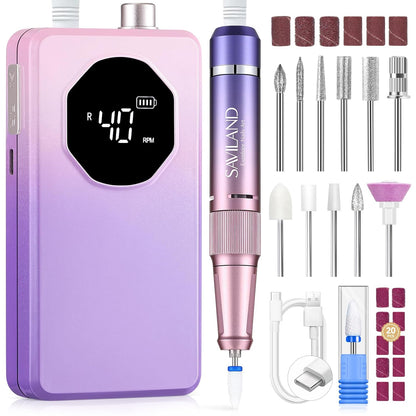2026 Nail Drill Professional: 40000RPM Electric Nail Drill 30S Fast Removal for Acrylic Nails Low Noise Electric Nail