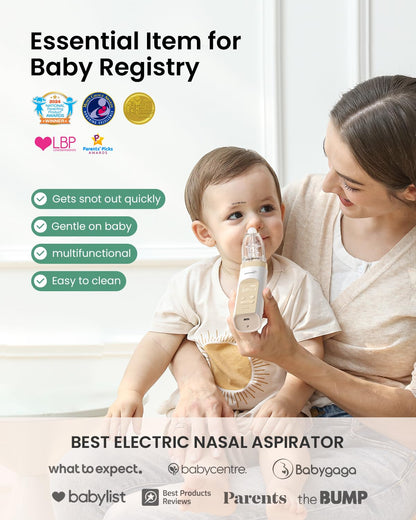 Nasal Aspirator for Baby, Electric Baby Nose Sucker, Automatic Nose Cleaner with Larger Suction Chamber - photo 2