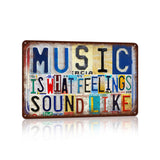 Vintage Music Is What Feelings Sound Like Metal Sign Tin Signs
