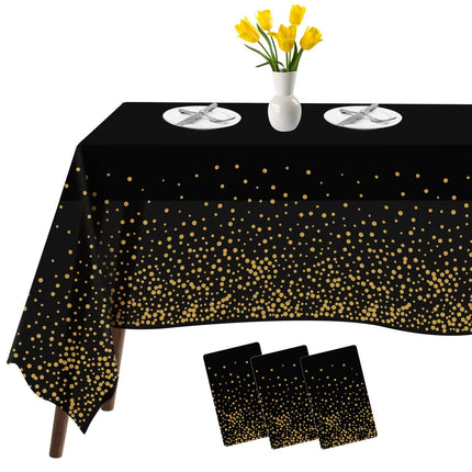 3 Pack Halloween Tablecloths,Disposable Plastic Tablecloths 54" x 108" Halloween Decorations,Plastic Table Cover for Birthday,Party Supplies,Holiday Table Cloth for Home,Dinner,Indoor,Outside