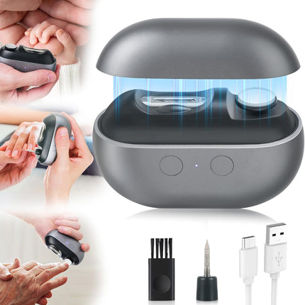 Electric Nail Clipper, 3 in 1 Electric Nail Trimmer and Polisher with LED Light & Clip Storage, USB Rechargeable, 2 Speed Electric Nail File for Baby, Kids, Caregivers, Seniors