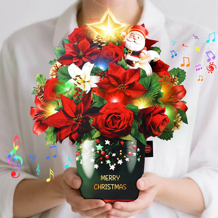 Birthday Card with Music Lights, Pop Up Sunflower Bouquet For Women