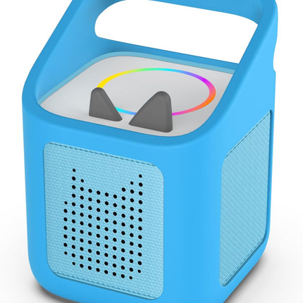 Silicone Case for Toniebox 2 Audio Player, Shockproof & Scratch-Resistant Portable Protective Cover Sleeve for Tonies Toniebox 2 Accessories with Carry Handle (Blue)