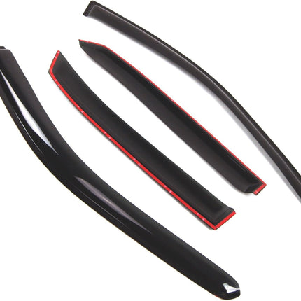 Tuningpros WD2-412 Dark Smoke 4 Pcs Set Window Visor (Outside Mount) Deflector Rain Guard Compatible with 2001-2004 Toyota Avalon Sedan