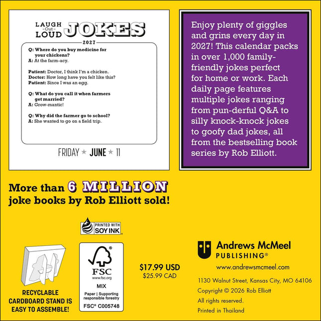 Laugh-Out-Loud Jokes 2027 Day-to-Day Calendar: 1,000 Punny Jokes