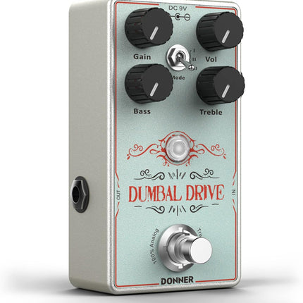 Donner Dumbal Drive Overdrive Pedal for Electric Guitar - Dumble Style With 2 Band EQ Boost Effect, Pure Analog True Bypass