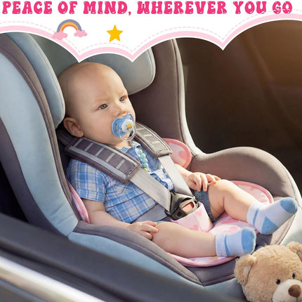 2 Pack Potty Training Car Seat Protector Waterproof Soft Piddle Pad for Baby Stroller Pink Unicorn Heart Shape Leak Proof Non Slip Car Seat Liner for Baby Infant Toddler Girl Toilet Training