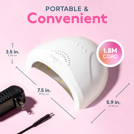 Lámpara de uñas UV LED, luz en gel para esmalte de uñas, secador UV SUNONE White