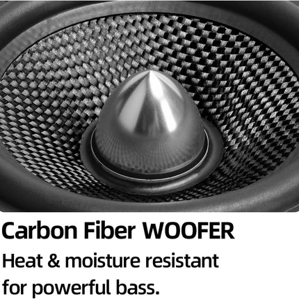 4 Inch Car Speakers 300W, 4 Ohm Mid-Bass Audio Speaker with Carbon Fiber Cone, High Sensitivity, Easy Installation – High-End Auto Audio System（2 Pack）