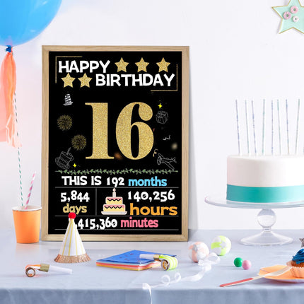 Joycard 16th Birthday Card with Envelope, 16th Birthday Decorations for Girls Boys, 16th Birthday Gifts for Daughter Son, Happy Birthday Cards for 16 Year Old Grandson Granddaughter, Back in 2010