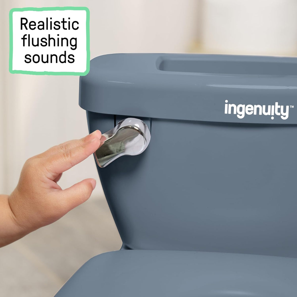 Pro in Blue, Infant Potty Training Toilet, Lifelike Flushing Sound, for Ages 18 Months, Up to 50 Pounds - photo 5