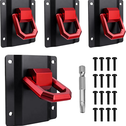 Tie Down Anchors Fit for Ford F150 & Raptor 2015-2026 & F250 F350 F450 F550 2017-2026, Truck Bed Tie Downs Car Accessories 4-Pack Replace# FL3Z-99000A64-B & FL3Z-9928408-AB Red