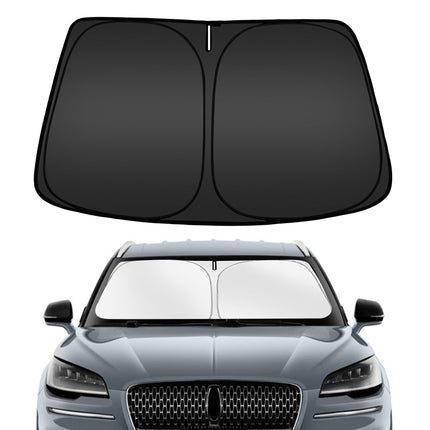 Windshield Sun Shade for Chevy Silverado/GMC Sierra 1500 2500 3500 2019-2025 2026, Custom Fit Foldable Front Window Sunshade Sun Visor Protector, Block UV Rays Keep Your Car Cooler