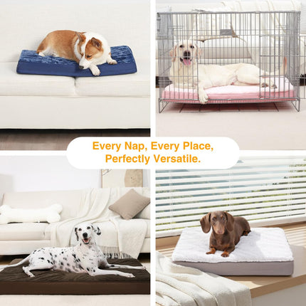 Cama ortopédica para perros grandes con forro impermeable, gris, 35x22