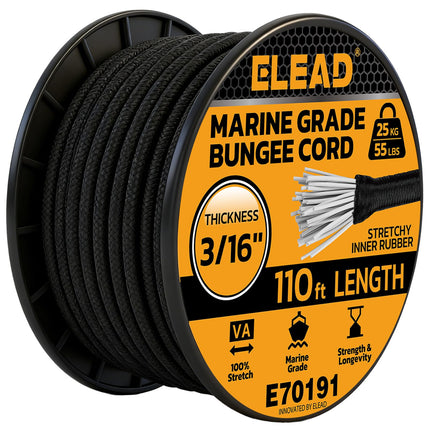 Bungee Cords Heavy Duty Outdoor: 20 Pcs Rubber Bungee Cords with Hooks in a Storage Jar Includes 10", 18", 24", 30", 36", 48" Bungee Cord for Camping, Tent, Fastening Items