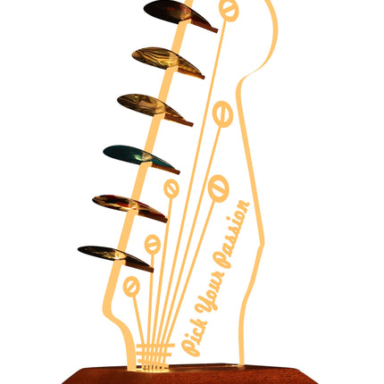 Light Up Guitar Pick Holder, Guitar Gift for Music Lovers