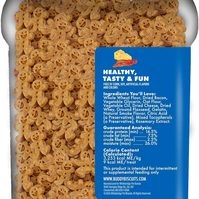 Soft and Chewy Dog Treats, Bacon and Cheese, 20 oz Resealable Jar - photo 2