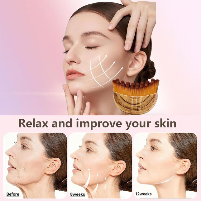 2-Piece Lymphatic Contour Face Brush Set with Portable Case