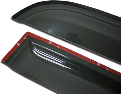 Outside Mount Window Visor Deflector Rain Guard Dark Smoke 2-pc Set, Compatible with 2008-2014 Smart - photo 2
