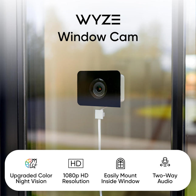 Window Camera, WiFi Indoor HD Home Security Camera, Upgraded Color Night Vision, Anti-Glare, AI-Powered - photo 2