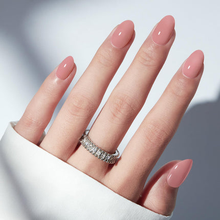Dark Red Short Fall Press On Nails, Oval Fake Nails