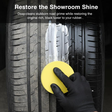 Car Tire Shine with Sponge, Wheel Shine Tire Polishing Paste for Cars Trucks Motorcycles RVs & Mor (2PCS)