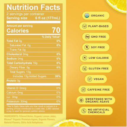 MEDASE Lemon Drop "Sun Kissed" Non-Alcoholic Mocktail (12oz 4 Pack) Authentic Taste, Healthy and Organic Drink, Alcohol Free Beverage, Low Calorie, Gluten Free, Vegan, GMO Free