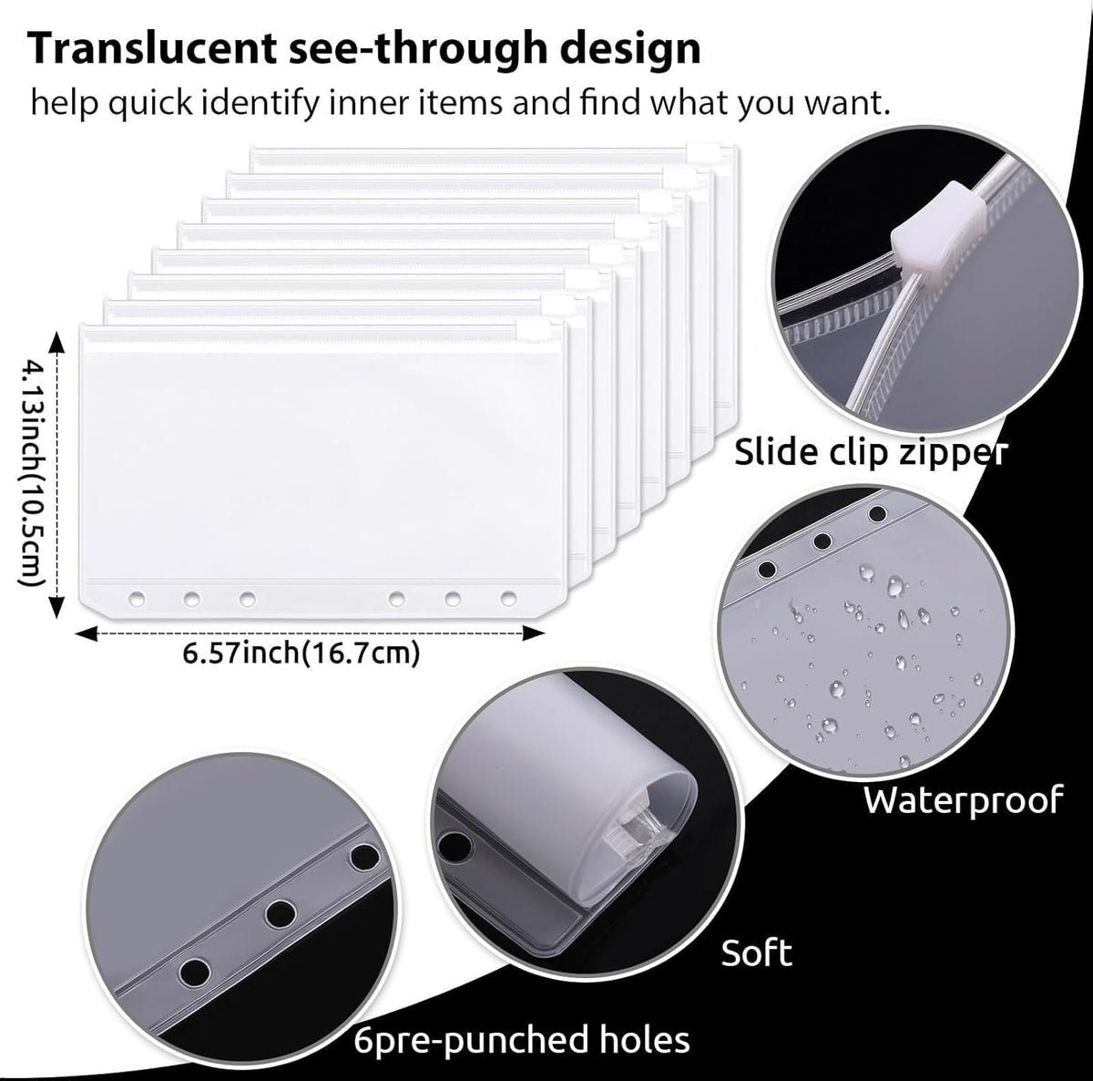 Budget Binder, Money Saving Binder with Zipper Envelopes, Cash Envelopes and Expense Budget Sheets for - photo 5