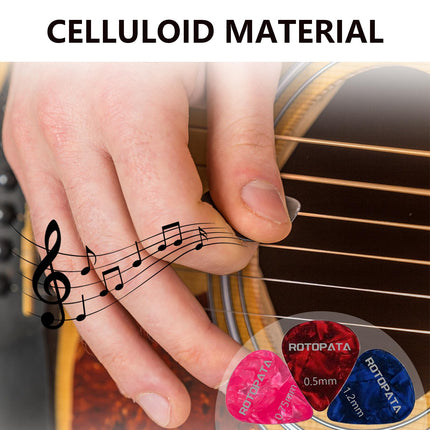 Guitar Pick Holder with 15 Guitar Picks and Storage Box