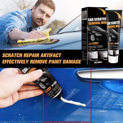 2PCS Car Scratch Remover Wax, Scratch Remover for Vehicles, 2026 Car Scratch Repair Paste Polishing Wax, Premium Car Scratch Remover Kit with Wipe & Sponge for Vehicles for Scratches
