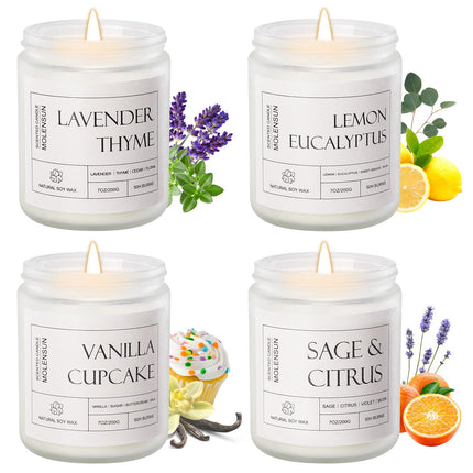 Sage Citrus Scented Candle, Soy Wax 7 oz